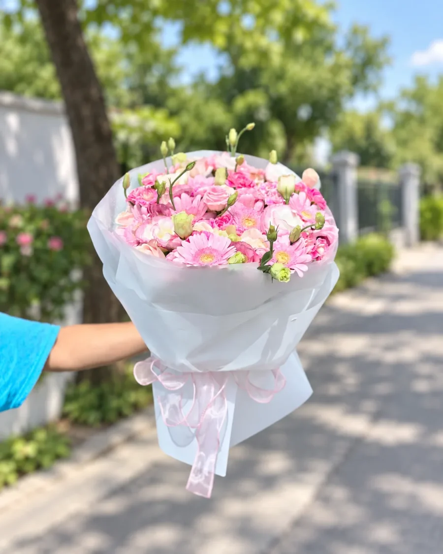 Ngọt Ngào – Bó Hồng Phấn – Tiệm Hoa Nắng
