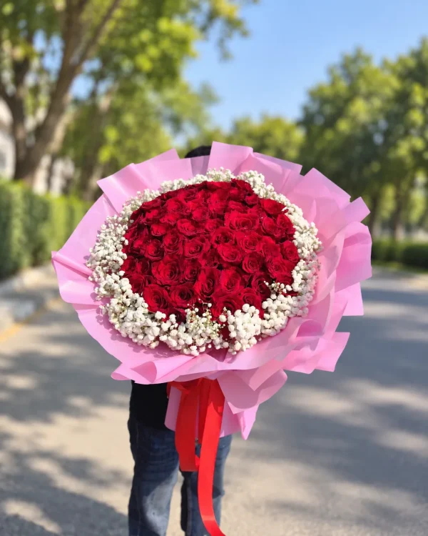 Trọn Yêu – Bó Hoa Hồng Đỏ Baby Trắng – Tiệm Hoa Nắng