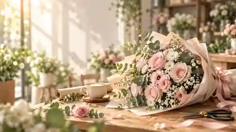 Bó hoa pastel phong cách nhẹ nhàng - Tiệm Hoa Nắng Đà Nẵng